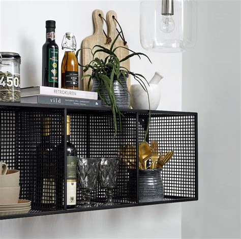 black square box metal shelving glass bottom|modern black wall shelving.